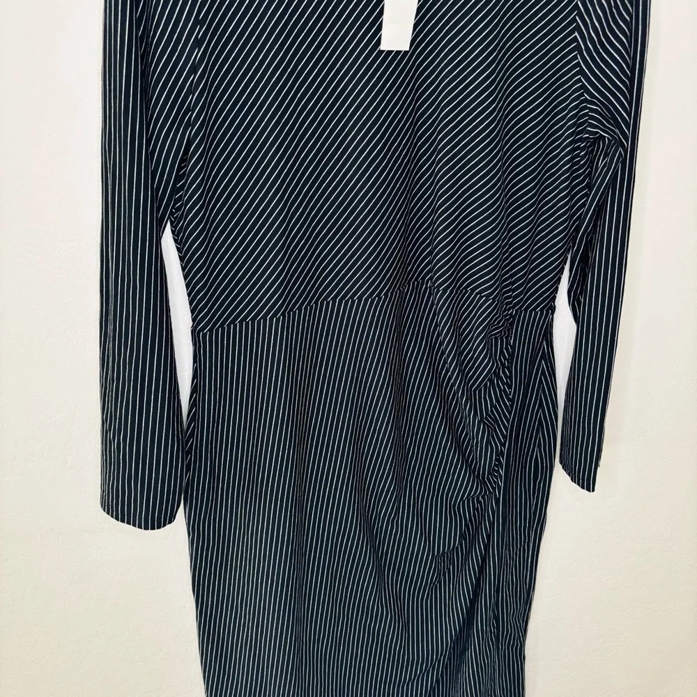 Ann‎ Taylor Pinstripe Dress NWT Women’s Long Sleeve Workwear Large S490283